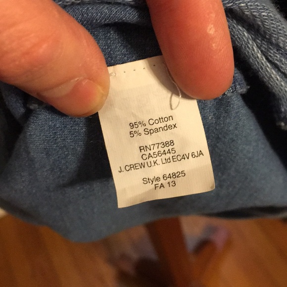 ✨ Madewell Striped Denim Top Sz M - Picture 4 of 5